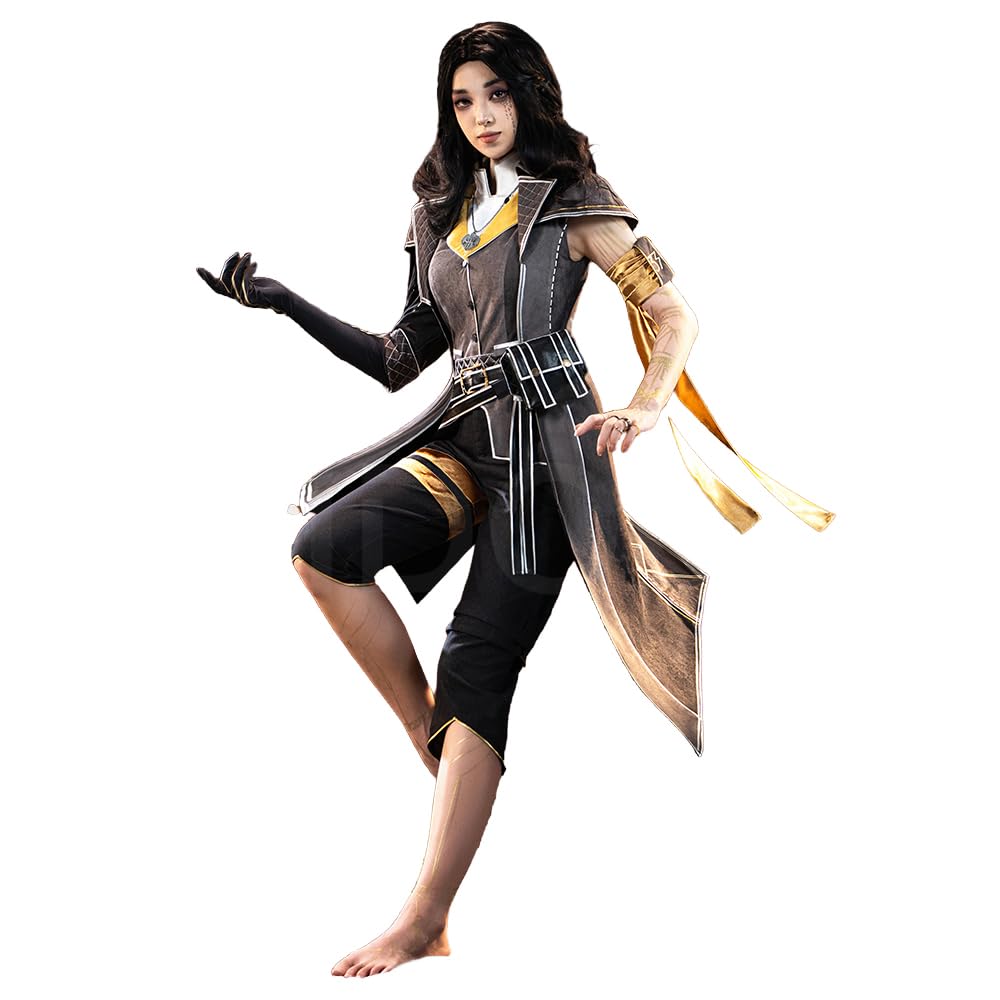 Photo 1 of KIRA KIRA Game 33 Cosplay Costume Doki-R Black Uniform Outfits Halloween Costume Plus Size (2XL)