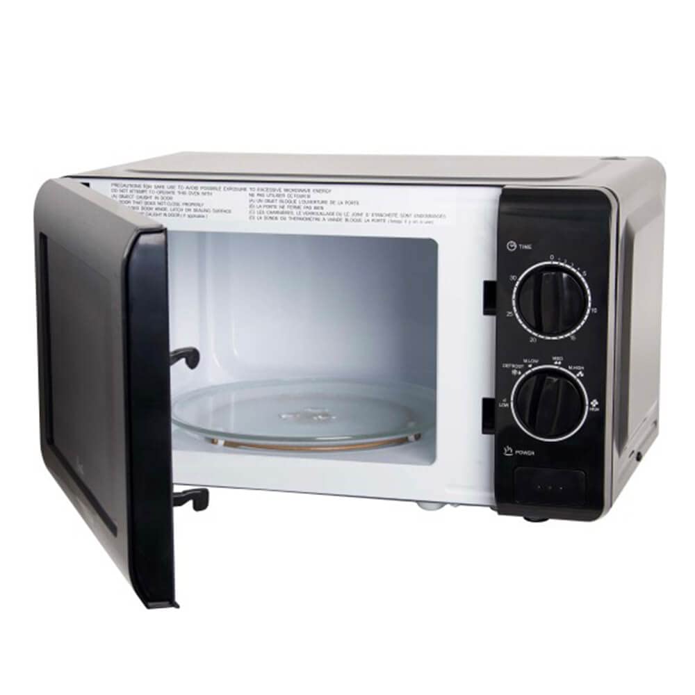 Avanti MM07V1B Microwave Oven 700-Watts Compact Mechanical with 5 Power Settings, Defrost, Full Range Temperature Control and Removable Glass Turntable, 0.7-Cu.Ft, Black