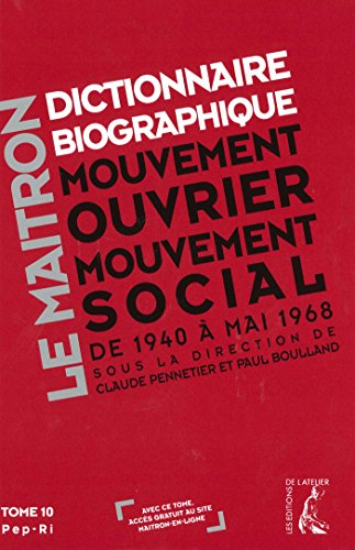 Dictionnaire biographique, mouvement ouvrier, mouvement social