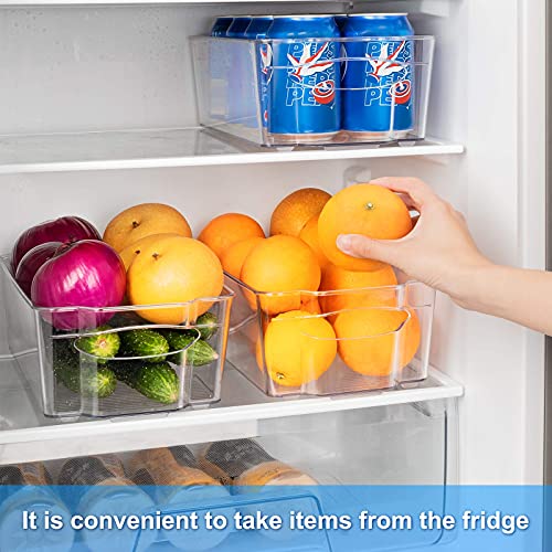 SMARTAKE 4Pack Refrigerator Organizer Bins, 4Pack Food Storage Bins