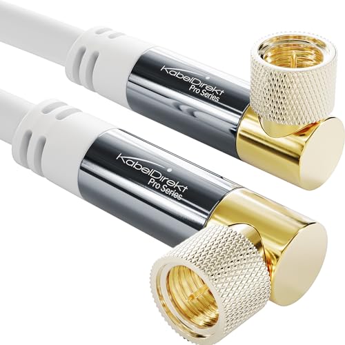 KabelDirekt – SAT TV Cable – 1.5m, 90°, white