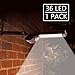 Solar Lights Outdoor with Rotatable Mounting Pole, 36 LED New Generation Super Bright Solar Motion Sensor Security Lights, Wireless Waterproof Wall Lights for Garden, Driveway, Patio, Yard, Walkway