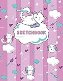 Sketchbook: 8.5 x 11 Sketch Book for Girls. 100 Blank Pages Notebook for Drawing and Sketching by AC Writers Club