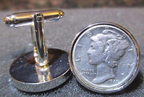 90% Silver Mercury Head Dimes Cufflinks