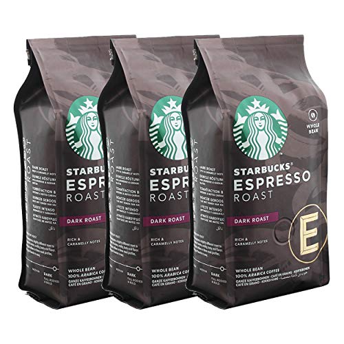 Starbucks Espresso Roast Kaffee, 3er Set, Dark Roast, R?stkaffee, Vollmundig, Ganze Bohnen, 3 x 200 g