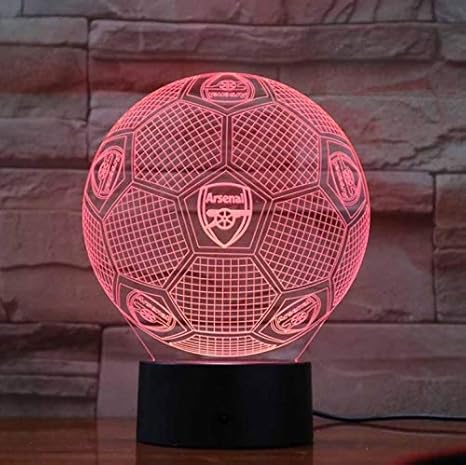 Kukuale Arsenal Fc Lampe Led Night Light Illusion 3d
