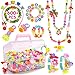 Pop Beads - 600+Pcs Arts and Crafts Girls Toys for Kids Age 3 4 5 6 7 8 9, DIY Jewelry Making Snap Beads Kit for Toddlers Creativity Christmas Birthday Gifts Including Hairband Necklace Bracelet Ring