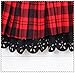 Plaid Skirt - Women's Girl's A Line High Waist Pleated Flared Mini Skirt Tartan Kilt by TOFLY Red