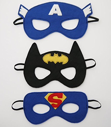 JDProvisions Captain America Blue Kids Cape and Mask Set