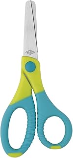 WEDO,771514, Wedo 771514 Bastelschere Gripy 13 cm, abgerundete Spitzen, Edelstahl rostfrei, ergonomische Gummi Griffe, türkis Türkis
