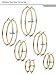 FIBO STEEL 6 Pairs Stainless Steel Hoop Earrings for Men Women Earrings Set 15-60mm Gold-tone