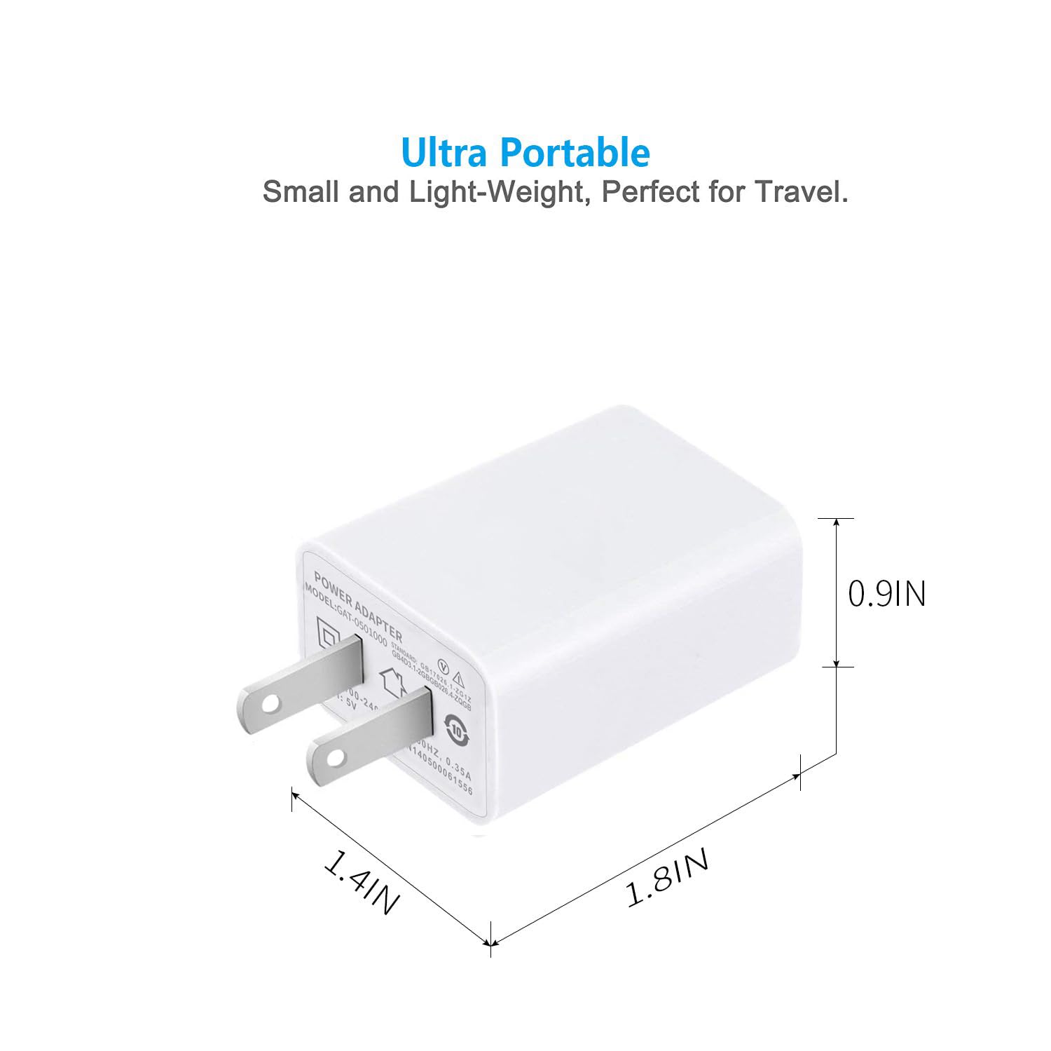 USB Wall Charger FOBSUNLAND ®. USB Wall Plug 5V 2A AC Power Adapter Compatible with iPhone,Pad,Samsung,Tablet,Kindle and More (White 2pack)