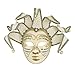 Hophen Beige Volto Music Venetian Jester Mask Masquerade Halloween Party Bell Joker Wall Decorative Art Collection Mask