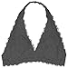 Floral Lace Halter Bra Bralette Bamboo Cotton Sweat Fiber Lining Cute Bustier