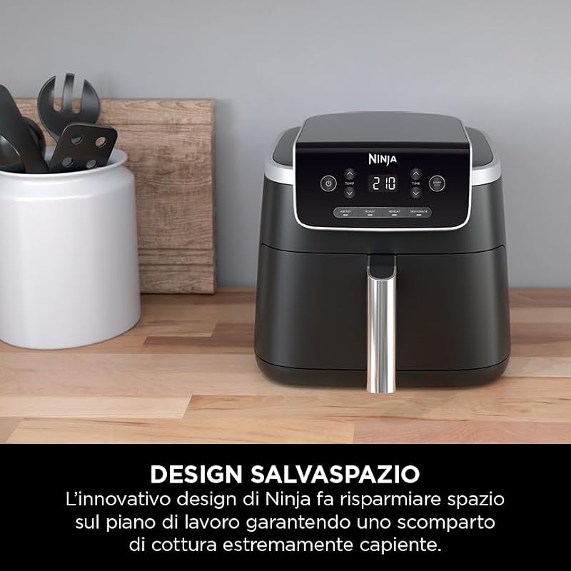 PRO, Friggitrice ad Aria da 4,7 L, 1-2 Persone, 4 Funzioni, Nero — foto 6 di 8