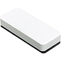 U Brands Side Magnetic Dry Erase Board Eraser, Thick Felt Bottom Surface, 2 x 5 x 1 Inches, White