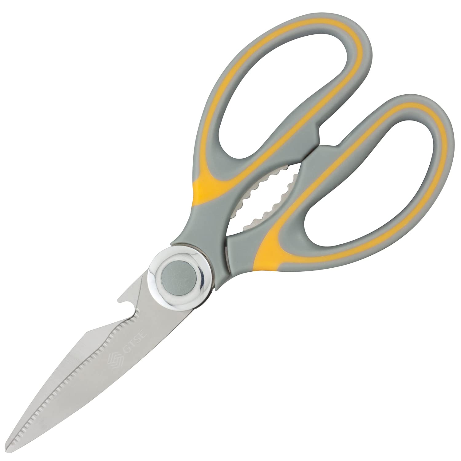 GTSE Heavy Duty Kitchen Scissors, Stainless Steel Blades, Easy Grip Ambidextrous Handles, Dishwasher Safe, Multi-Purpose Kitchen Shears with Cover