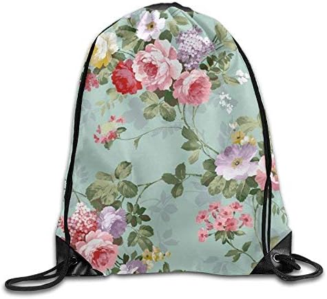 Drawstring Backpack Rucksack Shoulder Bags Peony Drawstring Backpack Rucksack Shoulder Bags Training Gym Sack For Man And Women 16.9"x14"