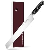 WICKWILLOW 10&rdquo; Bread Knife &ndash; Razor Sharp German High-Carbon Stainless Steel | Cleanly slices homemade bread, sourdough and pastries with long-lasting serrated performance. Gift-Ready.