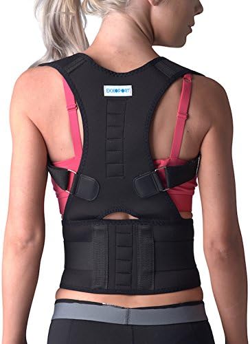 Back Brace Posture Corrector I For Youth, Men and Woman I Reduce upper and Lower Back Pain I Stabilize Spine I Adjustable Straps (Medium (125-140lbs))