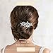 Jakawin Bride Crystal Wedding Hair Piece Rhinestone Hair Comb Bridal Hair Accessories for Women HC046 （Silver）