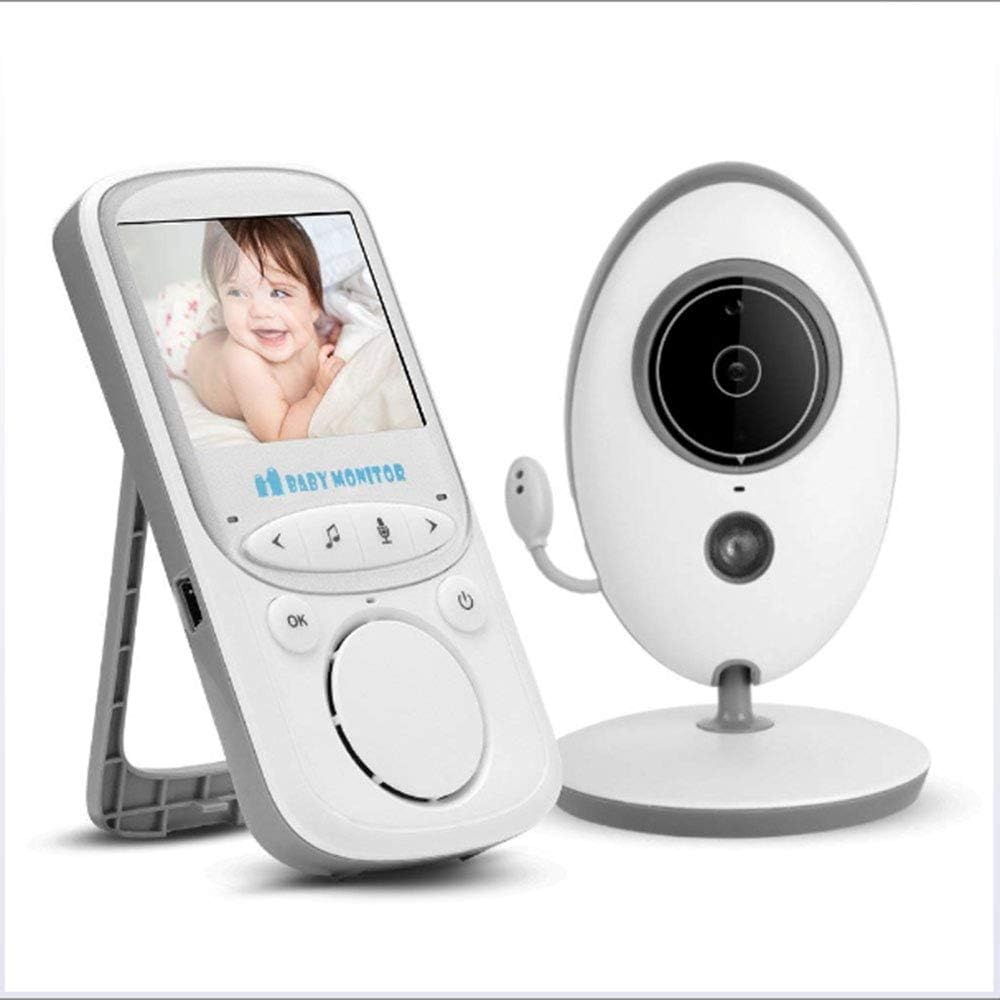 LICIDI Video Baby Monitor Wireless Digital Camera, 2-way intercom, 2.4-inch Screen Temperature Monitoring and High-Capacity Battery Security