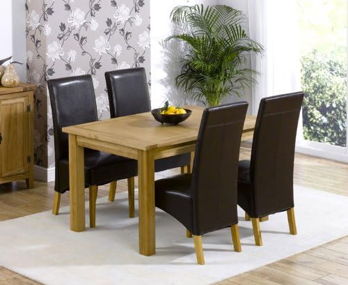 Ashley Eiche massiv Ausziehbarer Esstisch und 4 Roma Stühlen: Amazon.de