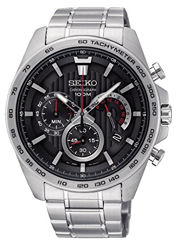 Seiko - Reloj cronógrafo para Hombre (Acero Inoxidable, con Correa de Metal)