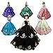 Sakiyr Doll Clothes, Doll Dresses - Quality Fashion Wedding Party Gown Outfits for Doll Xmas-Gift (6PCS-Random)