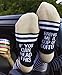 FISACE Women Adult If You Can Read This Letter Embroidery Crew Socks Cotton Socks