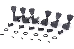 Musiclily Pro R15J 3R3L 15:1 Ratio Full Sealed Machine Heads Tuners Tuning Pegs Keys with Keystone Button for Acoustic Electr