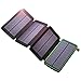 Solar Charger, X-DRAGON 10000mAh Solar Power Bank with Dual USB, 4 Solar Panels, LED Flashlight Solar Phone Charger for iPhone, Cell Phone, Samsung, ipad, Outdoor, Camping and More-Orange