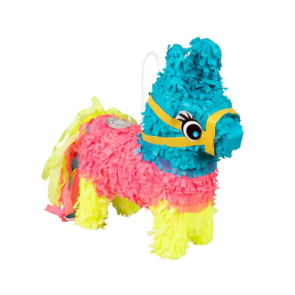 Boland Mini Donkey Piñata – 20 centimetres Multicoloured Cardboard Party Decoration – Fillable Pinata for Kids Birthday, Fiesta & Theme Parties