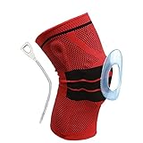 Compression Knee Sleeve with Dual Side Stabilizers by ProSleeves | Gel Padding Around Patella and Lateral Stabilizing for Added Protection | 3mm Thin Sports Support for Treatment and Injury Prevention