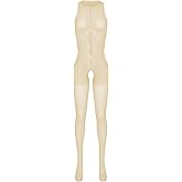 iiniim Women's Ice Silk Crotchless Bodystocking Smooth Sheer Mesh Jumpsuits Bodysuits Shapewear