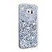 Urberry Galaxy S7 Edge Case, Silver S7 Edge Sparkling Cover, Flowing Liquid Floating Luxury Bling Glitter Sparkle Hard Case for Samsung Galaxy S7 Edge with a Free Screen Protector