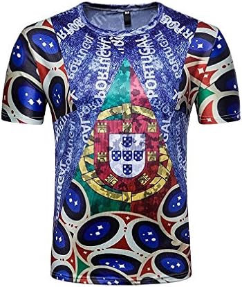 1931trendy Men's 2018 World Cup Ronaldo T-Shirt Portugal Soccer Cup Portuguese Fans 3D Print T-Shirt
