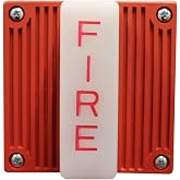 Wheelock MT4-115-WH-VFR MT Multitone Horn Strobe, Red Housing, Clear Lens, One Alarm Appliance with (8) Eight Selective Signals, 99dBA Sound Level, Indoor/Outdoor, FIRE Lettering, Wall Mounting