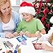 Gejoy 18 Pieces Christmas Drawing Stencils Assorted Reindeer Snowflake Santa Claus Plastic Templates Kids Painting Stencils for Crafts Painting Learning