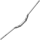 FIFTY-FIFTY Mountain Bike Riser Handlebar, 35mm Diameter 800mm Wide MTB Bar | Lightweight Aluminum Alloy, Durable and Strong, Looks Sharp, For All Mountain, Enduro, Downhill, Freeride (Silver, 38mm Rise)