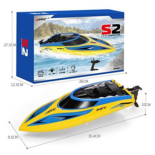 Wapipey 2.4GHz Remote Control S2 Boat Speedboat 20-25Km/h Fast Portable Self-Righting Boat for Kids and Adults RC Toys Thanksgiving