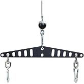 Multi‑Grip Lat Pull‑Down Bar Spreader Plate for Home Gym Cable Pulley | Alloy‑steel 500‑lb; 360&deg; rotatable; multiple length options; double‑single cable converter for pulldown &amp; row training