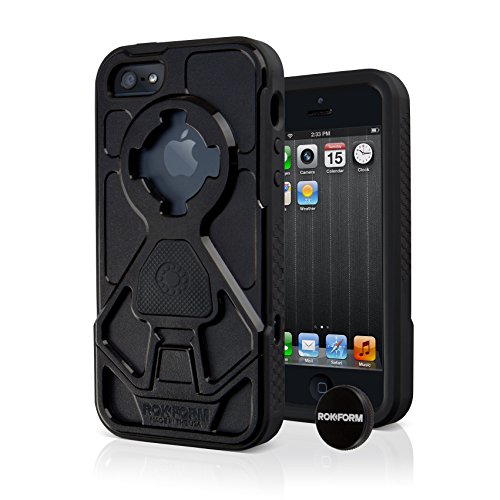 Rokform Rokshield iPhone 5/5s/SE Dual Layer Protective Case and Universal Magnetic Car Mount. Made in USA (Black)