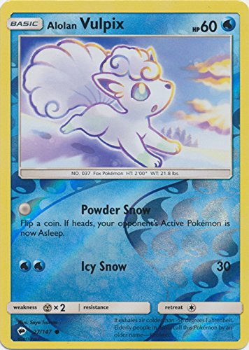 Alolan Vulpix - 27/147 - Common - Reverse Holo - Sun & Moon: Burning Shadows