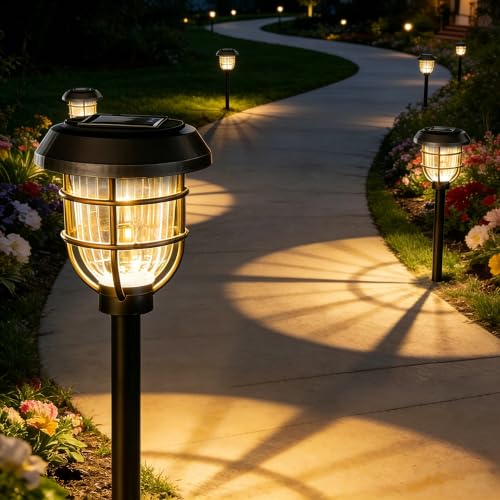 Solar Pathway Lights Outdoor 8 Pack