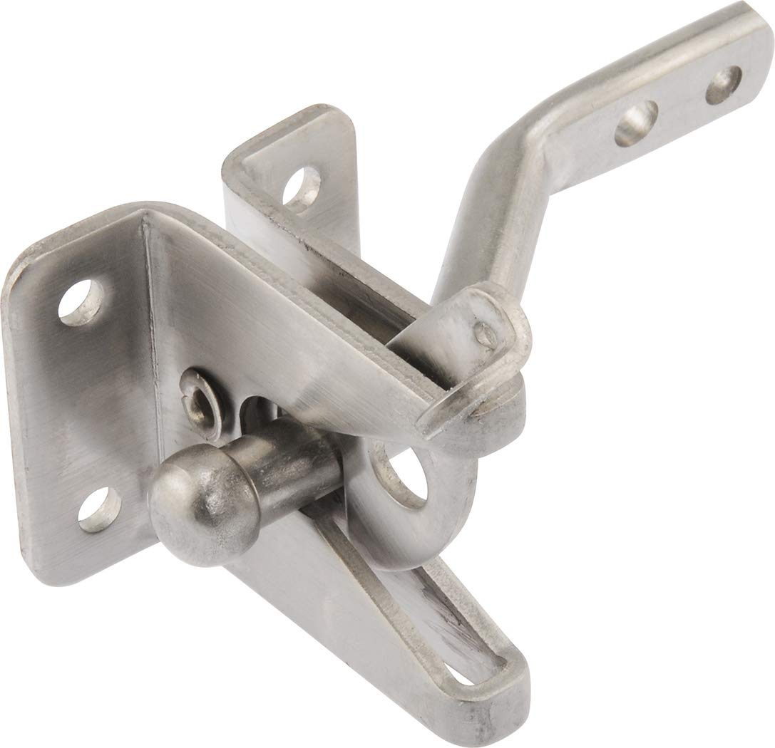 Hardware Essentials 853340 Universal Gate Latch Stainless Steel, 1.87 x 3.75 x 7.5 inches