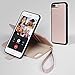 iPhone 8 Plus Wallet Case, iPhone 7 Plus Wallet Case, COCASES Premium Leather Detachable Magnet Folio Stand Cover with Wrist Strap 5.5'' - Rose Gold