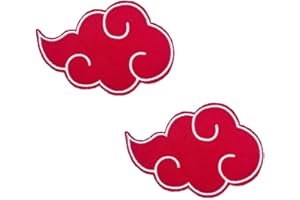 ROCKAPATCH 3'' Halloween Costume Cospaly Janpan Anime Red Cloud Embroidered Iron On Patches