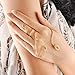 dnswez Cocktail Ring Austrian Crystals Silver Rings for Women (5.5)
