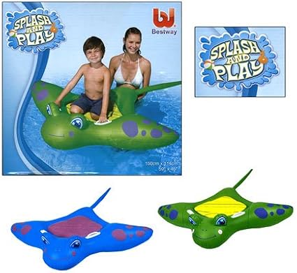 Large Inflatable Manta Ray Ride On Pool Toy - Blue (6942138905922)